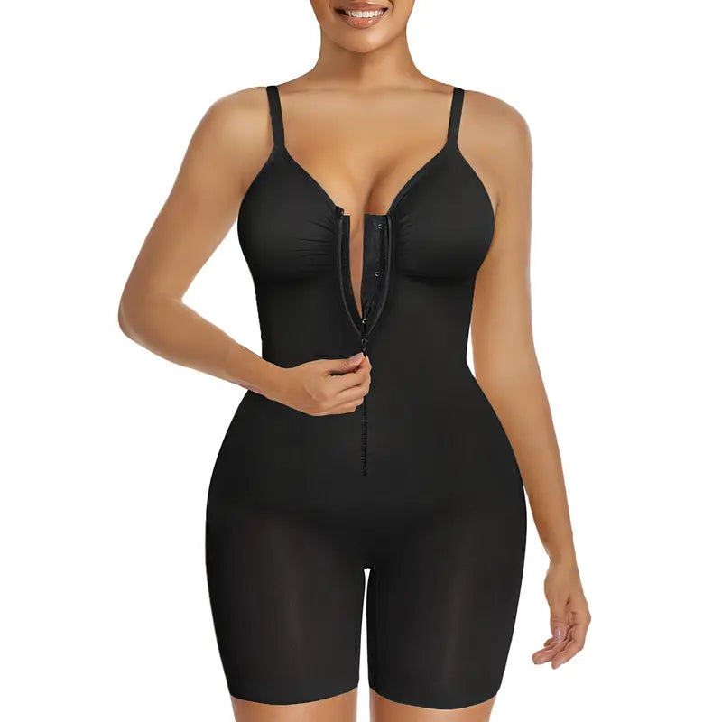 VEYLO Zip-Up Tummy Control Bodysuit - Image 1