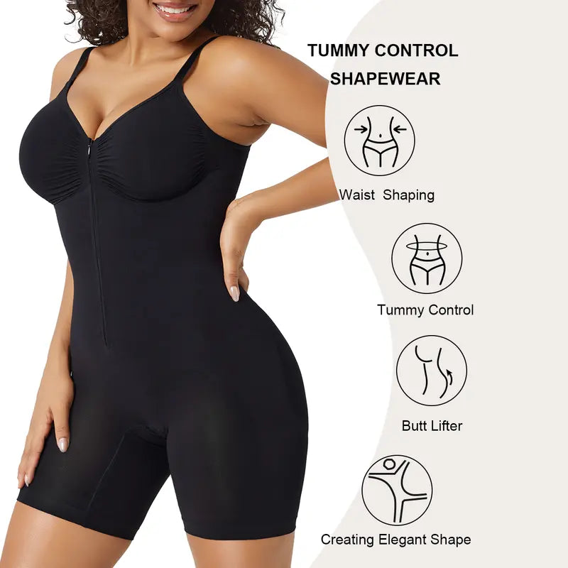VEYLO Zip-Up Tummy Control Bodysuit - Image 5